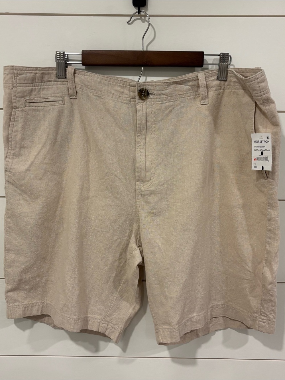 14th & Union Men's Chino Cotton-Linen Blend 8" Shorts Nordstrom NWT Size 40